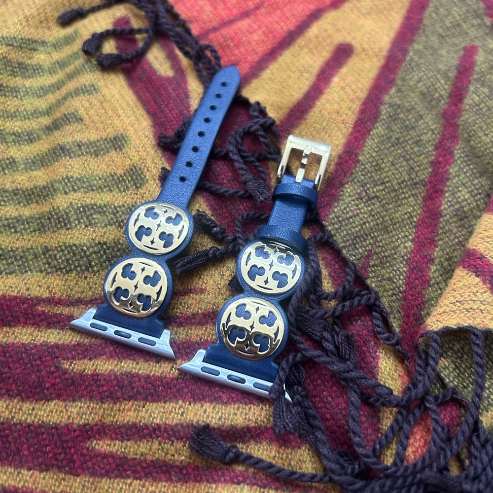 Tory Burch Navy and Gold Watch Band